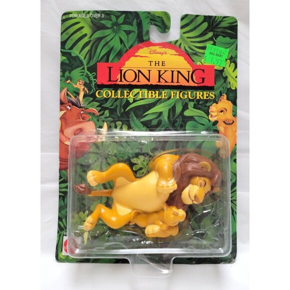 Vintage 1993 Disney The Lion King Collectible Figures Mufasa & Baby Simba 66381 - Picture 1 of 9